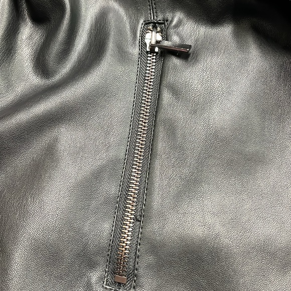 BAGATELLE Faux Leather & Suede Waterfall Minimalist Rib SLV Urban Chic Jacket 2X - Picture 12 of 16